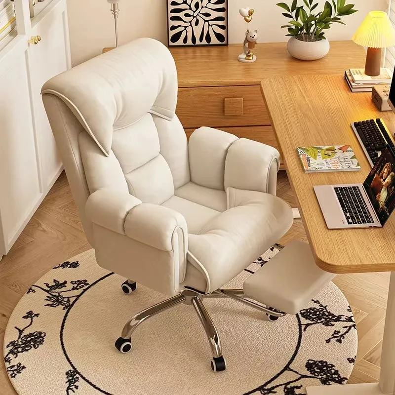 

New Gaming Chair Soft Comfortable Ergonomic Office Chair Computer Chair with Telescopic Leg Rest Adjustable Headrest Height