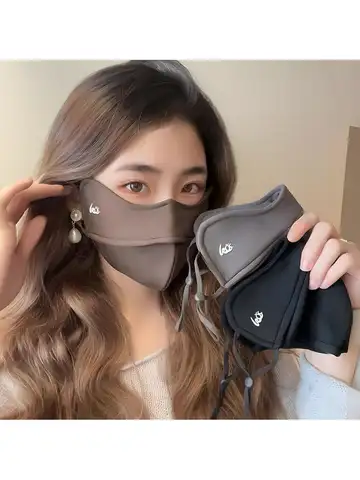 두꺼운 따뜻한 나일론 마스크 여성 스타일 통기성 가을 겨울 추운 바람 태양 및 자외선으로부터 보호
