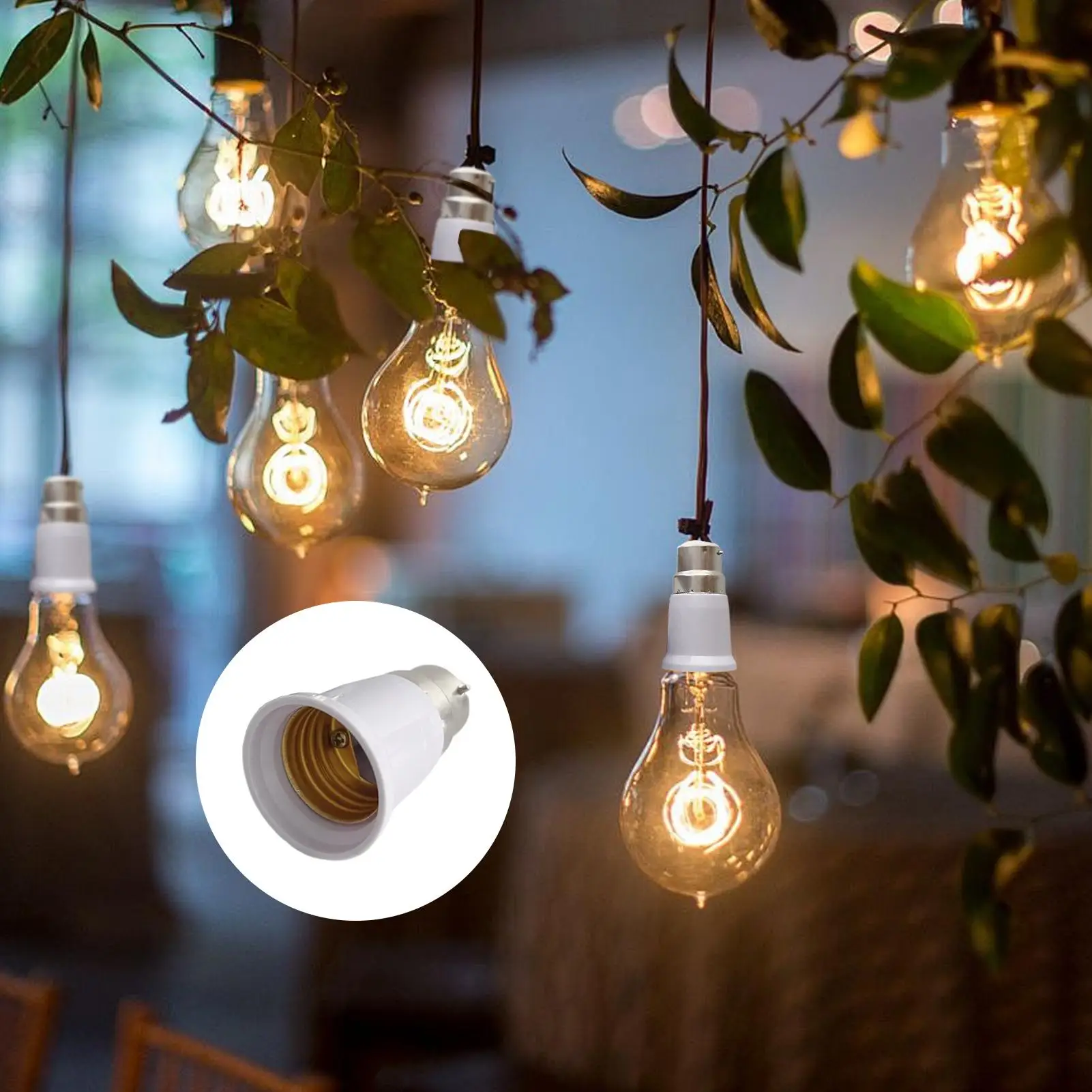 

B22 to E27 Light Bulb Adaptor B22 To Screw E27 Lamp Converter Holder Light Socket Adapter Lamp Holder Lighting Parts