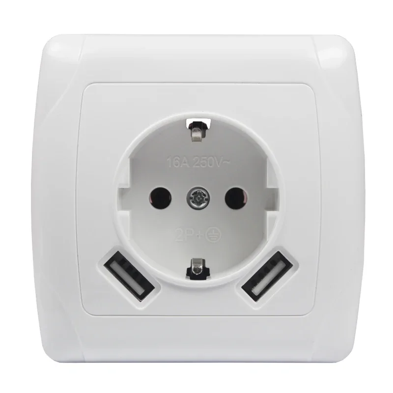 USB Wall Socket Double USB Port 5V 2A usb wall outlet electrique prise usb murale steckdose F01