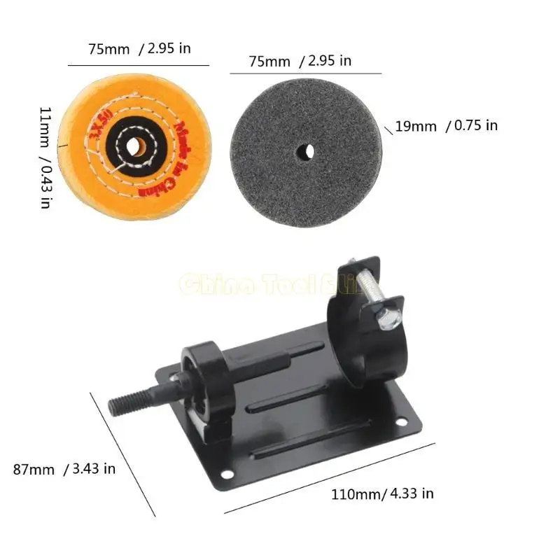 57QF Upgrades Metal Polish Grinder Machine Sander Conversion Head Grindstones Polishing Grinding Wheel Grinder Sanding Wheel