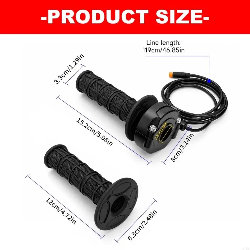 M76E Twist Control-Griffset für routinemäßige Reparaturen an HappyRun-Elektrofahrrädern – Detail 6