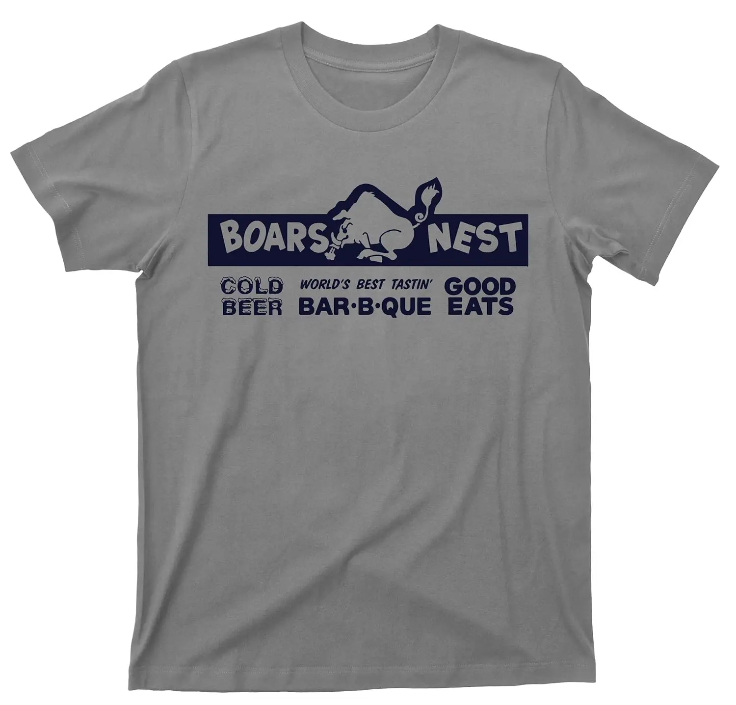 Boars Nest T Shirt Bo Luke Daisy Duke Good Ol Boys Tee (L, Gravel)