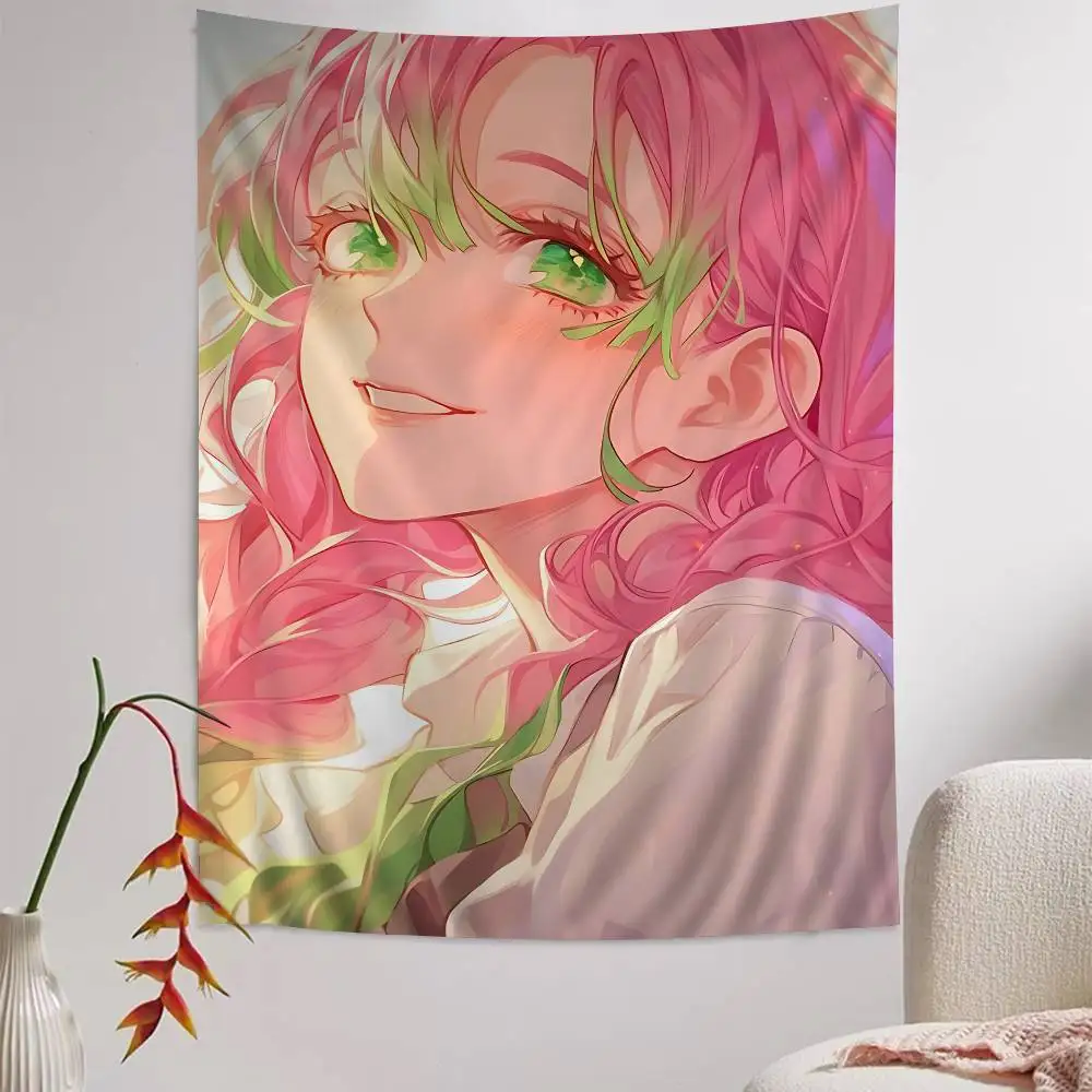 Anime K-Kanroji M-Mitsuri DIY Wall Tapestry for Living Room Home Dorm Decor Wall Art Decor