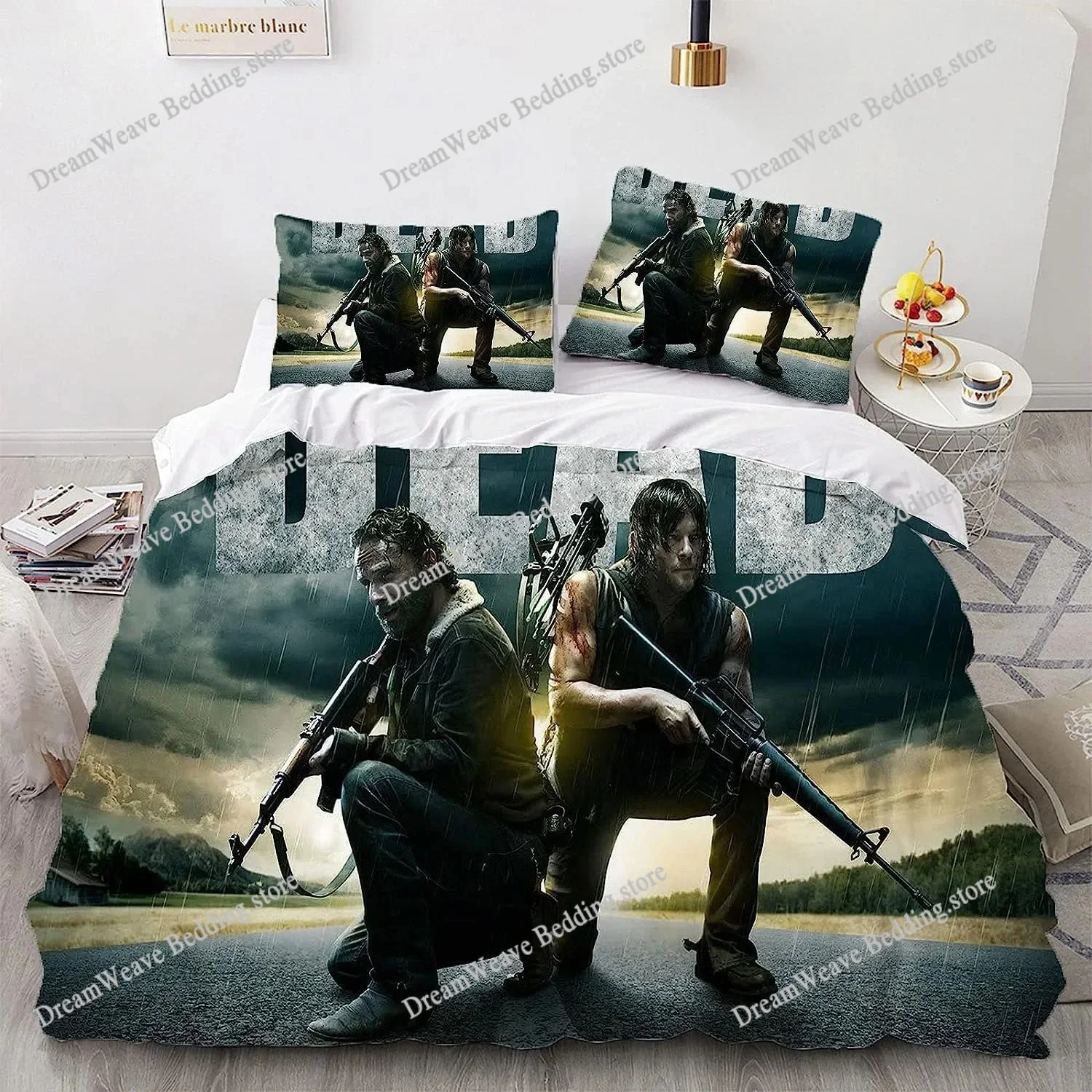 

The Walking Dead Bedding Sets Exquisite Bed Supplies Set Horror TV Anime Bed Comforter Set Bedding Set Birthday Luxury Gift963