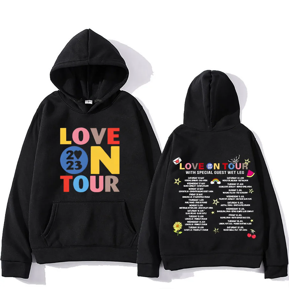 

Love on Tour Hoodie Long Sleeve Comfortable Hip Hop Sweatshirt With Hooded Gothic Fleece Clothes Sudaderas Casual Soft Pullovers