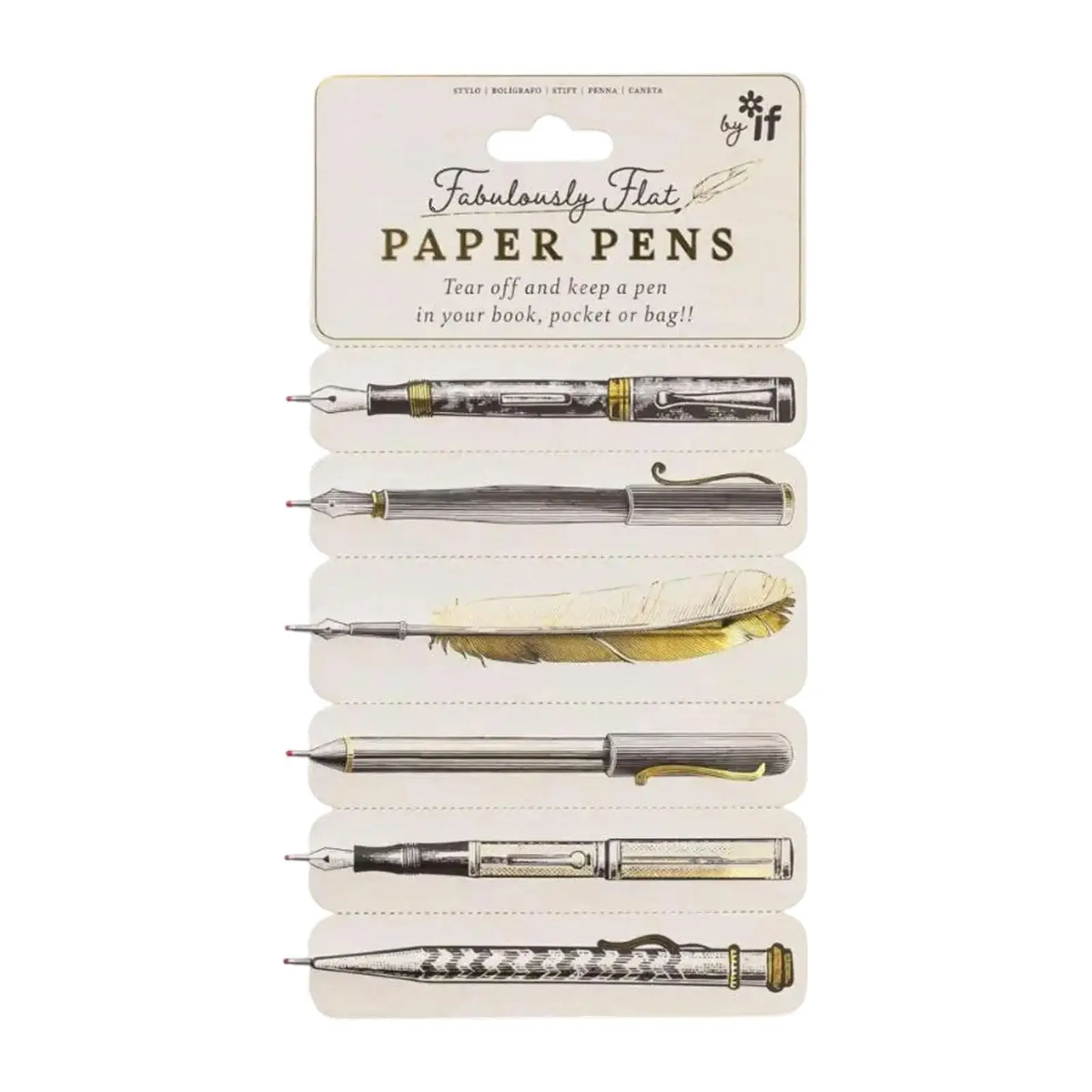 Flat Paper Pen Lightweight Decor Smooth Writing Pen for Gifts Home Writing