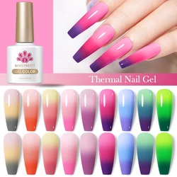 BORN PRETTY Thermal Gel Nail Polish 10ml 3 Layers Temperature Color Changing Gel Semi-Permanant Varnish Soak Off UV LED Manicure