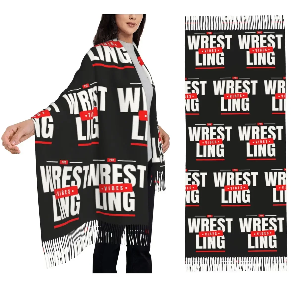 

Профессиональный шарф для борьбы с кисточками, женские мягкие теплые шали и накидки, длинная осенне-зимняя шаль