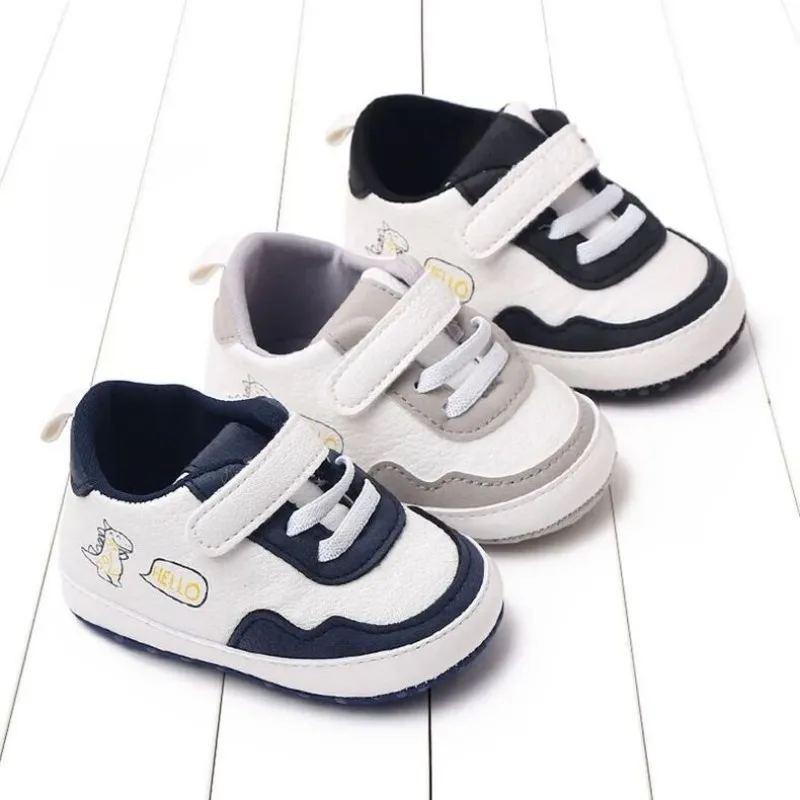 

Baby Boy Sneakers Newborn PU Leather Infant Casual Girl Shoes Soft Sole Anti-slip Toddler First Walkers Crib Shoes