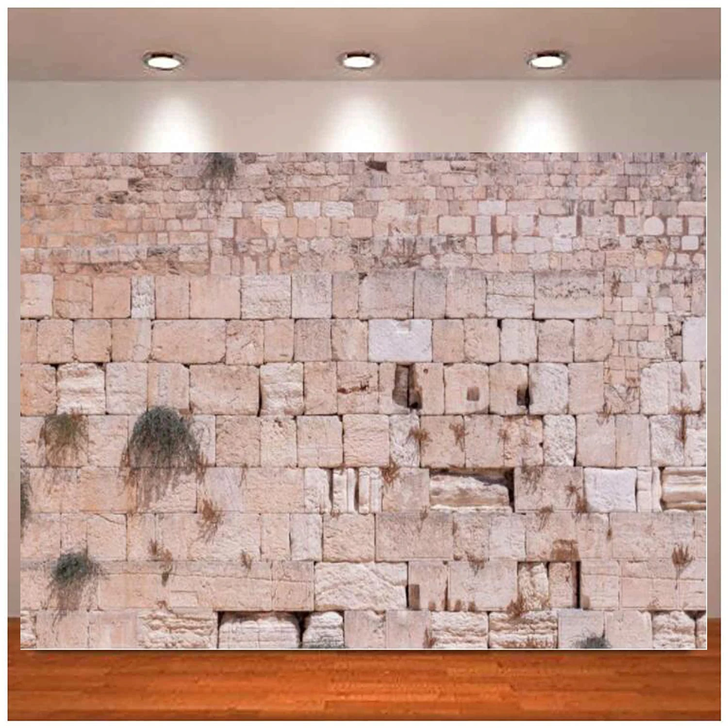 

Western Wall Old Jerusalem Photography Backdrop Judaism Wailing Wall Ruins Background for Event Decor Banner Ancient Stone Wall