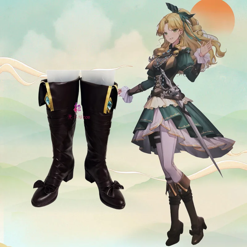 Lord of Mysteries Audrey Hall Scarpe cosplay Stivali fatti a mano in ecopelle Stivali per feste di carnevale di Halloween