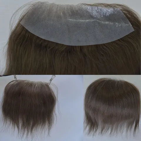 Мужской парик-накладка Eseewigs, коричневый, из полиуретана, 7x16 см