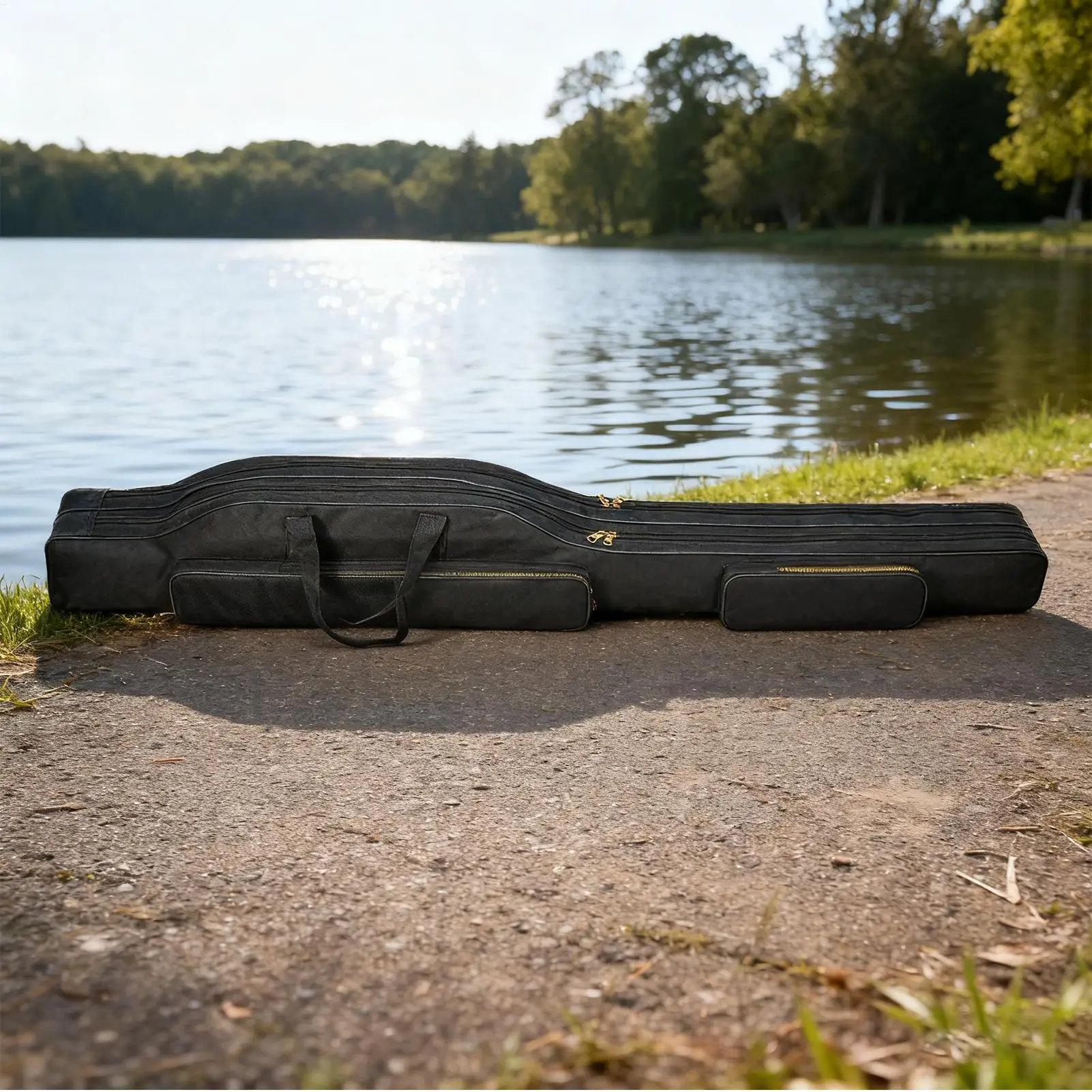 

Сумка для удочки, складная переноска для хранения удочки Оксфорд с ручкой и регулируемым ремешком, дорожный чехол для удочки для женщин