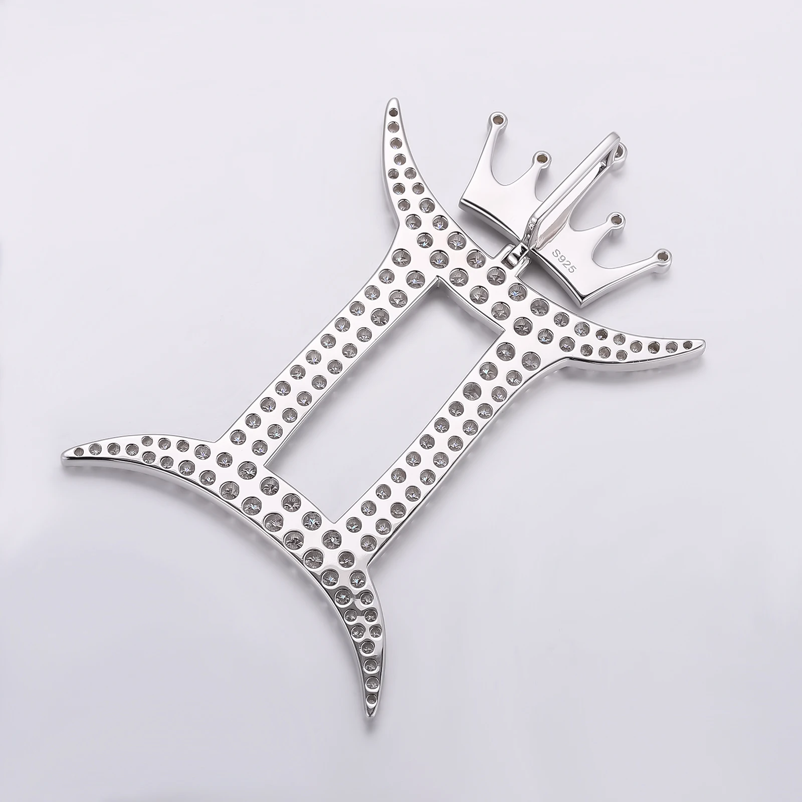 Provence custom constellation 14K/18K gold Gemini pendant full lab diamond crown pendant birthday Anniversary gift party jewelry