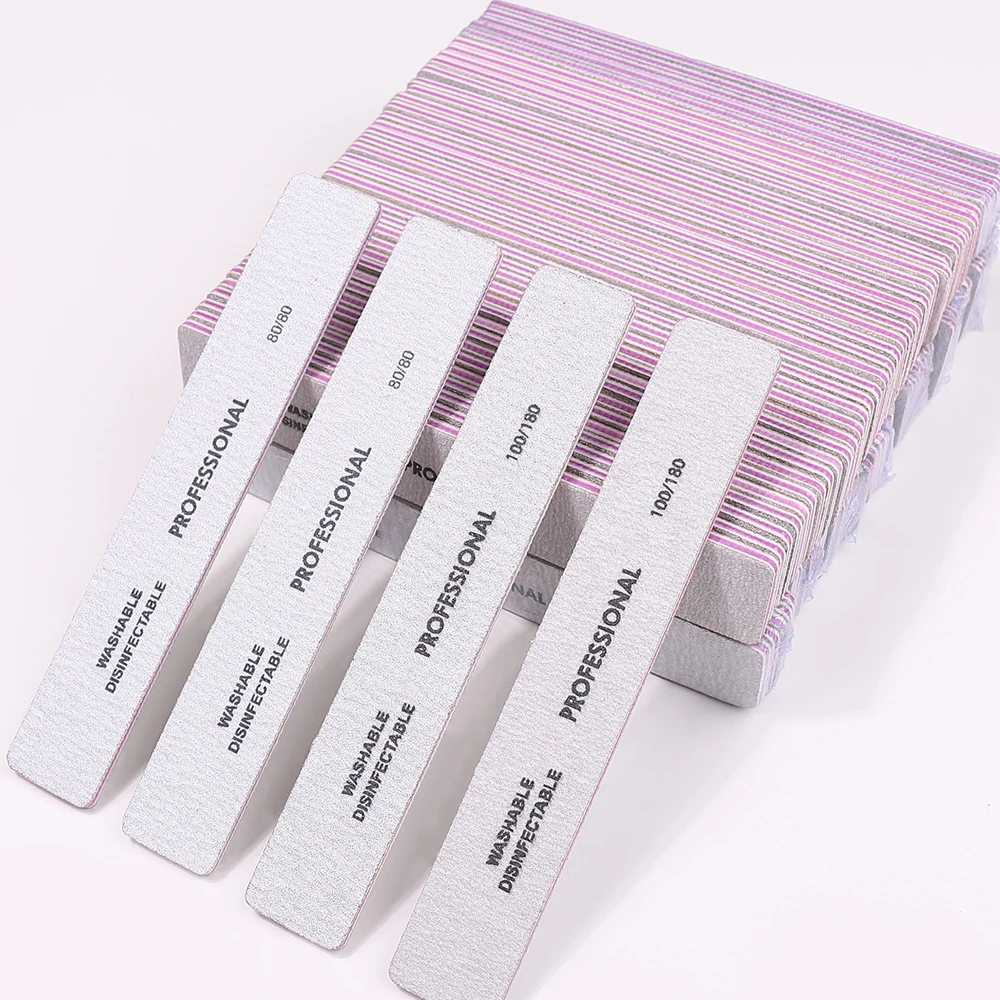 5/25 قطعة ملف الأظافر المربع المهنية 80/80 100/180 الصنفرة الجير أ Ongle الرملي تلميع الملفات معدات الأظافر مانيكير #3