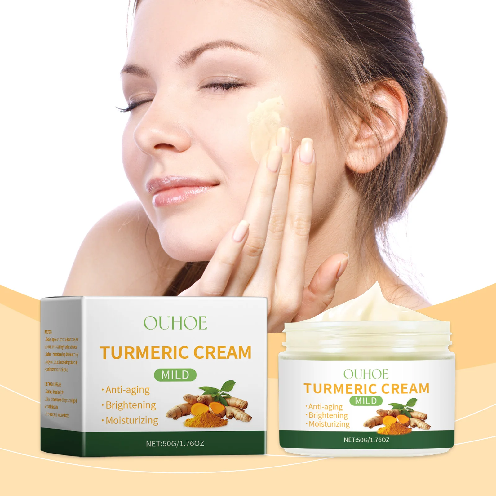 

Turmeric Hydrating Cream - Firming, Smoothing, Gentle Nourishing Moisturizer