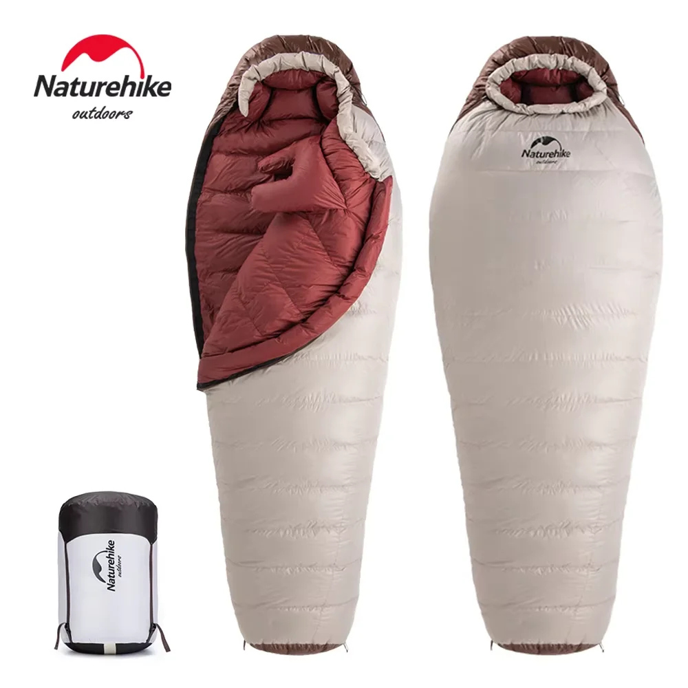 Naturehike Winter Sleeping Bag SnowBird 20D Mummy Ultralight Duck Down Sleeping Bag Portable Hiking Outdoor Camping Sleeping Bag