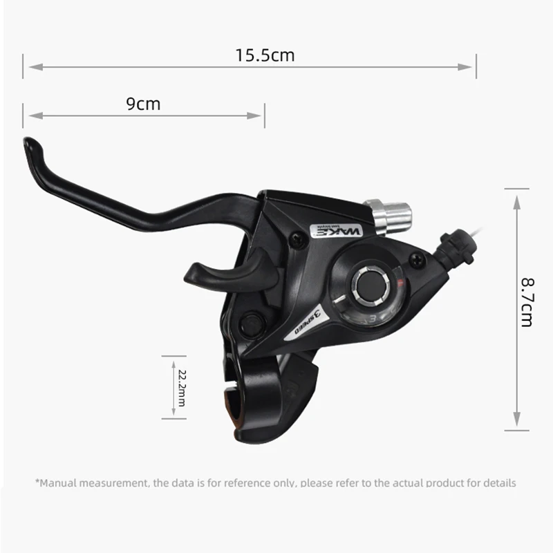 Wake Mountain Bike Transmission Lever Brake 3sp front 7sp 8sp 21 24 Speed back Bicycle Accessories for Cycling Shift Derailleur