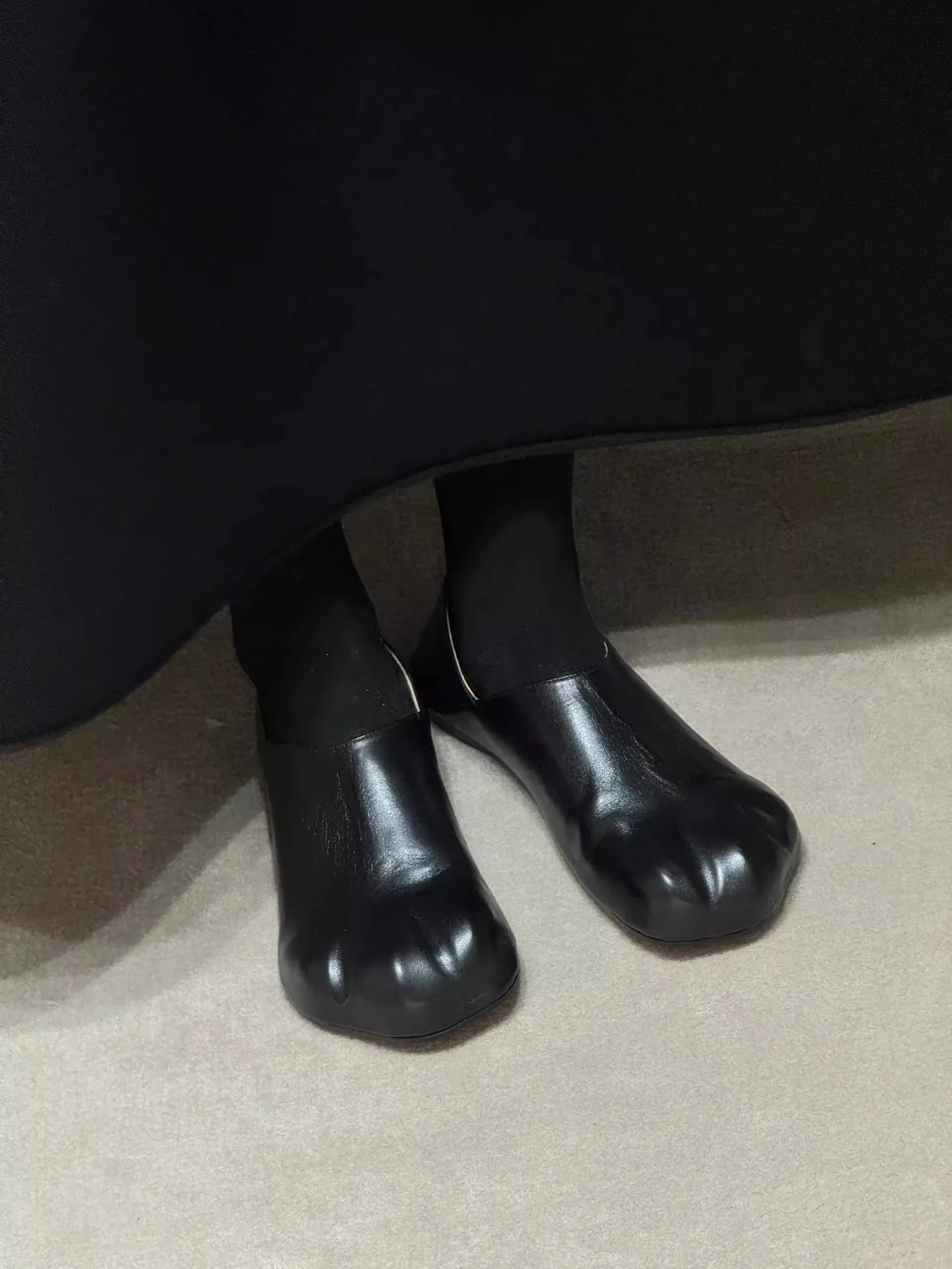 Niche Extra Soft Cat Paw Women's Shoes Flats Shallow Single Shoes Flat French Women's Mary Jane Shoes Wearing slippers for women
