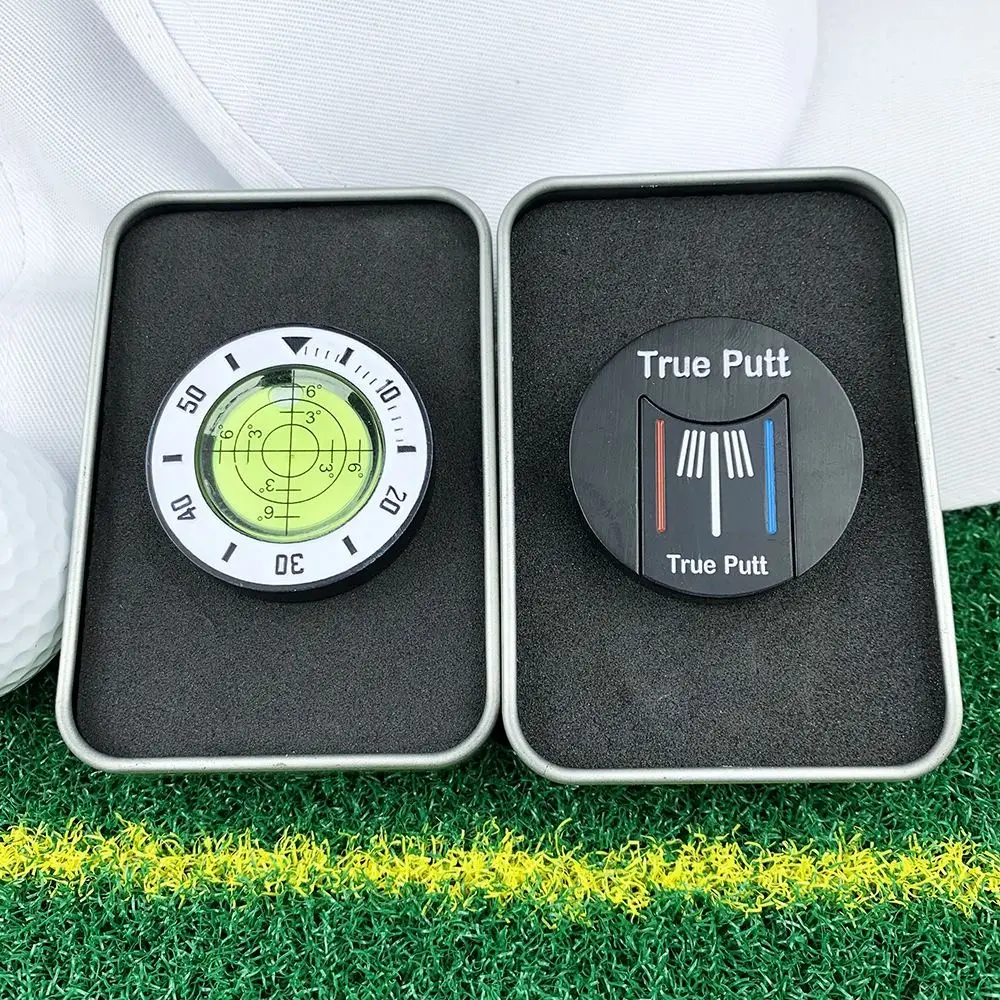 High Precision Level Reading Ball Marker Level Reading Magnetic Golf Hat Clip Marker Red Detachable Golf Ball Marker Girl