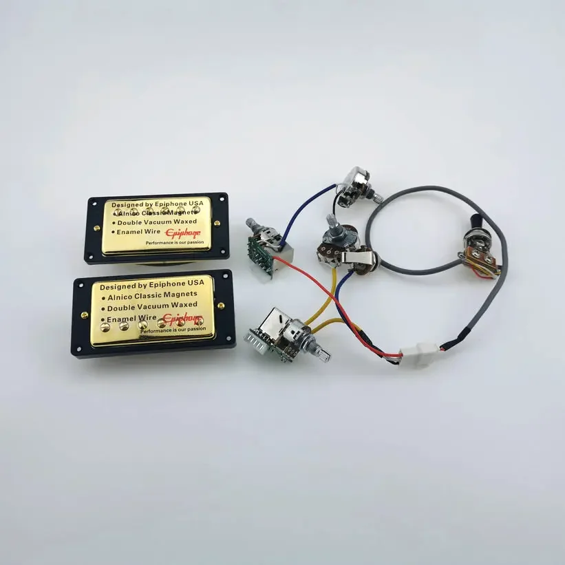 

1 Set Standard Neck and Bridge Electric Guitar Humbucker Pickups with Pro Wiring Harness