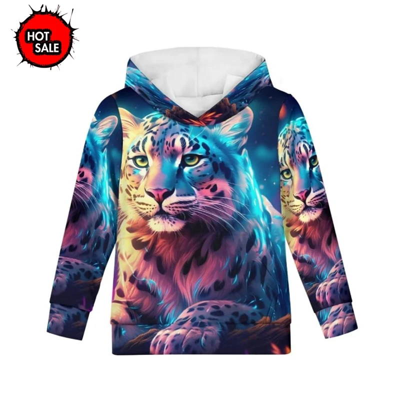 Colourful Animal Shark Graphic 3D Printed Hoodie For Men Chilren Clothing Cool Raccoon Pattern Long Sleeve Pullover Sweatshirts