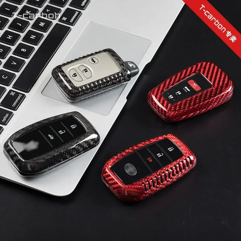 

Подлинный чехол для ключей из углеродного волокна для моделей внедорожников и седанов | Совместим с популярными автомобилями Toyota.