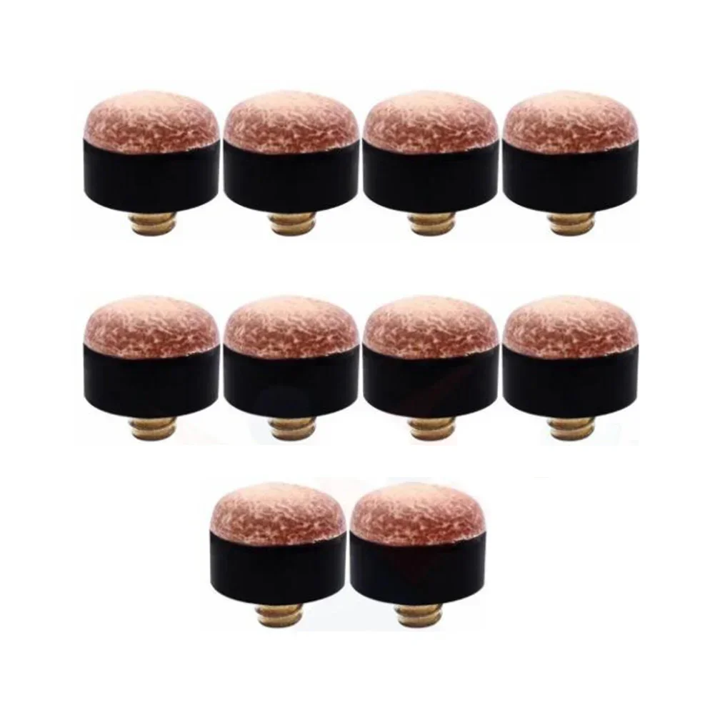 5/10Pcs Pool Cue Screw In Cue Tips Snooker Pool Billards Tip Head Replacement 10mm/11mm/12mm/13mm Suitable For Snooker Cue Parts