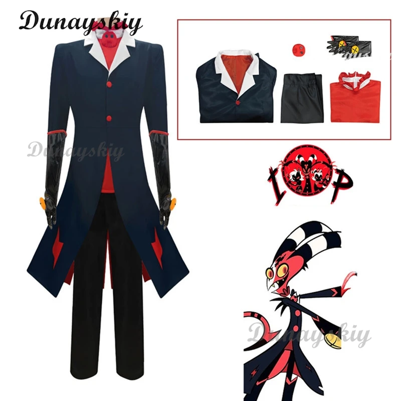 

Hazbin Cosplay Costume Hotels Helluva Boss Uniform Suit Men Women Anime Halloween Carnival Costumes