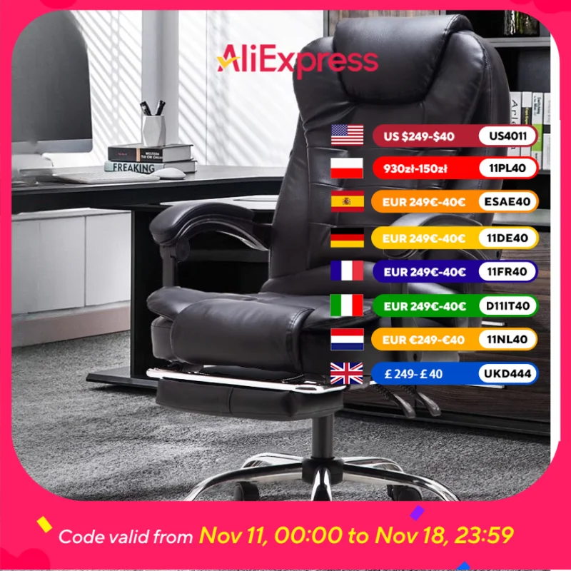 

Recliner Computer Office Chair Gaming Design Relax Swivel Chaise Office Chair Armchair Comfy Luxury Chaise Bureau Home Furniture