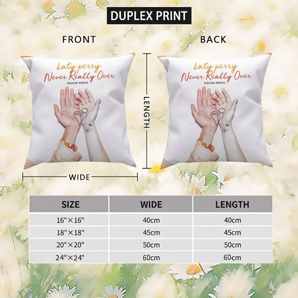 K-Katy P-Perry كيس وسادة على الوجهين الطباعة غطاء الوسادة 45x45 الوسائد الزخرفية أريكة ديكور المنزل المخدة الناعمة #5