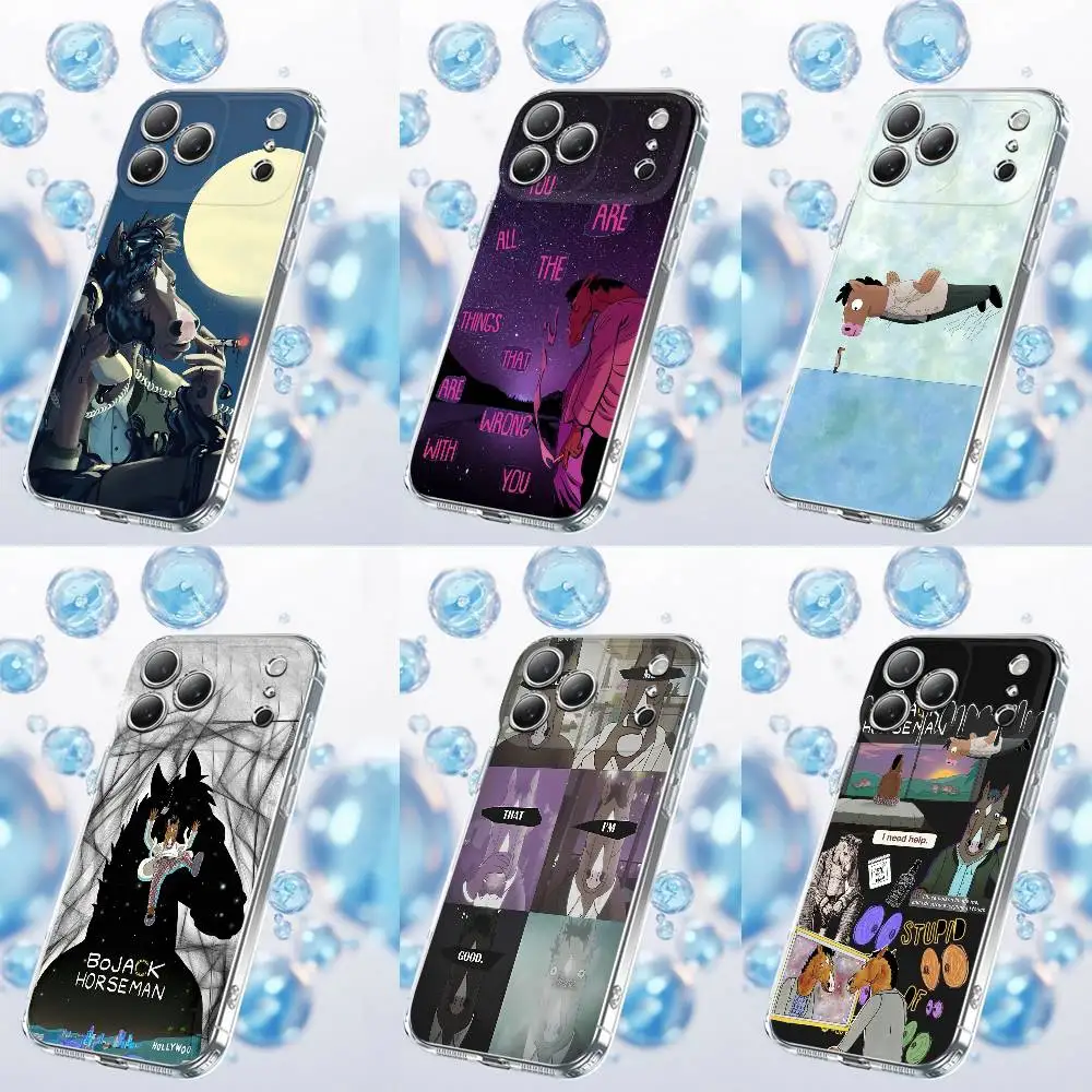 

B-BoJack Horseman Phone Case For iPhone 17,16,15,14,13,12,11,Plus,Pro,Max,Plus,E,Air,Mini Transparent Cover