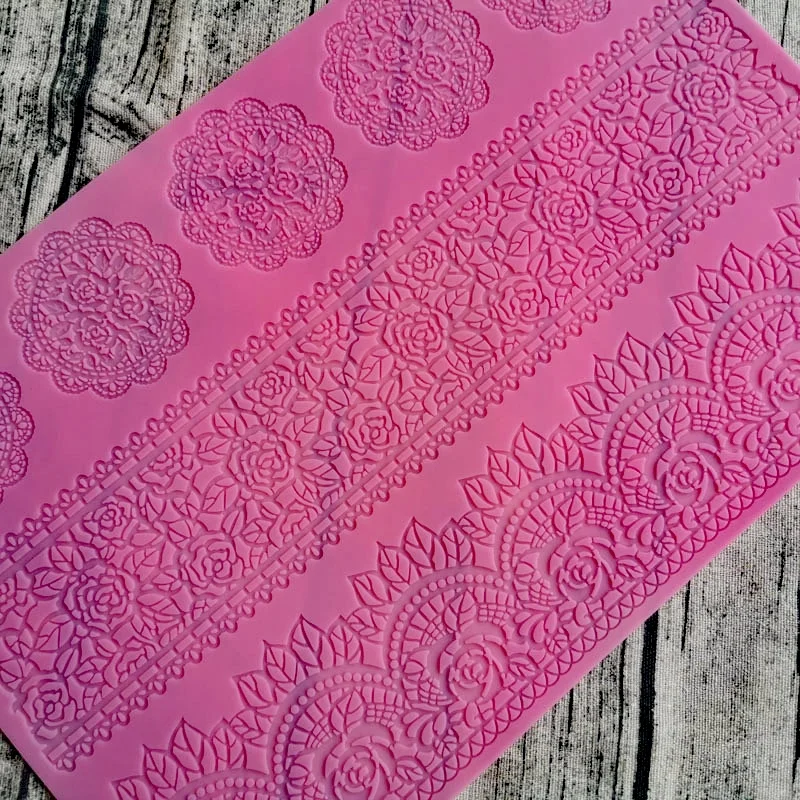 Baking Dot Silicone Lace Mat Hollow Sugar Lace Cake Border Mold Baking DIY Wedding Cake Decorating Tools