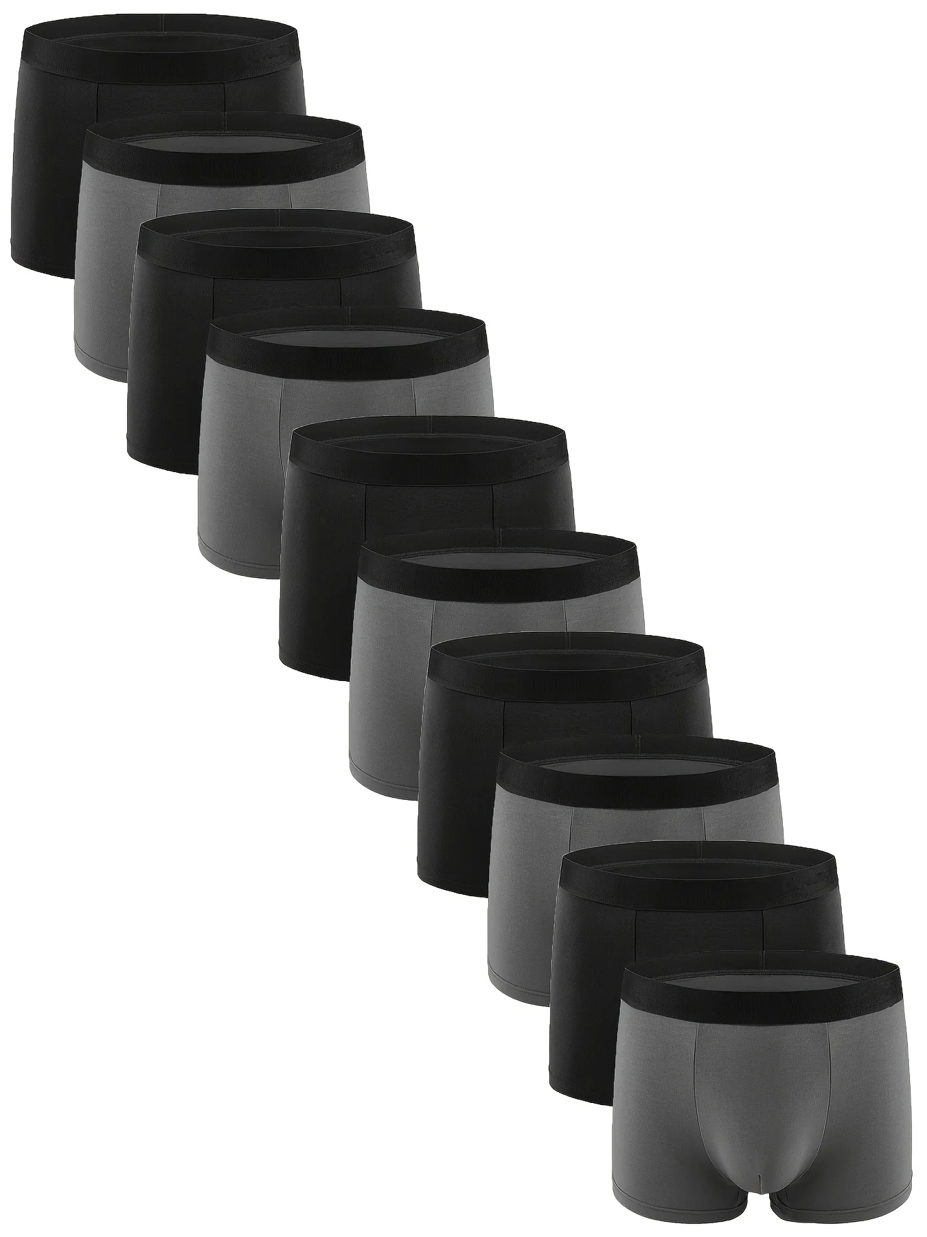

10-Pack Men's Milk Silk Boxers - 10 Pieces, Silky Smooth, Great Value