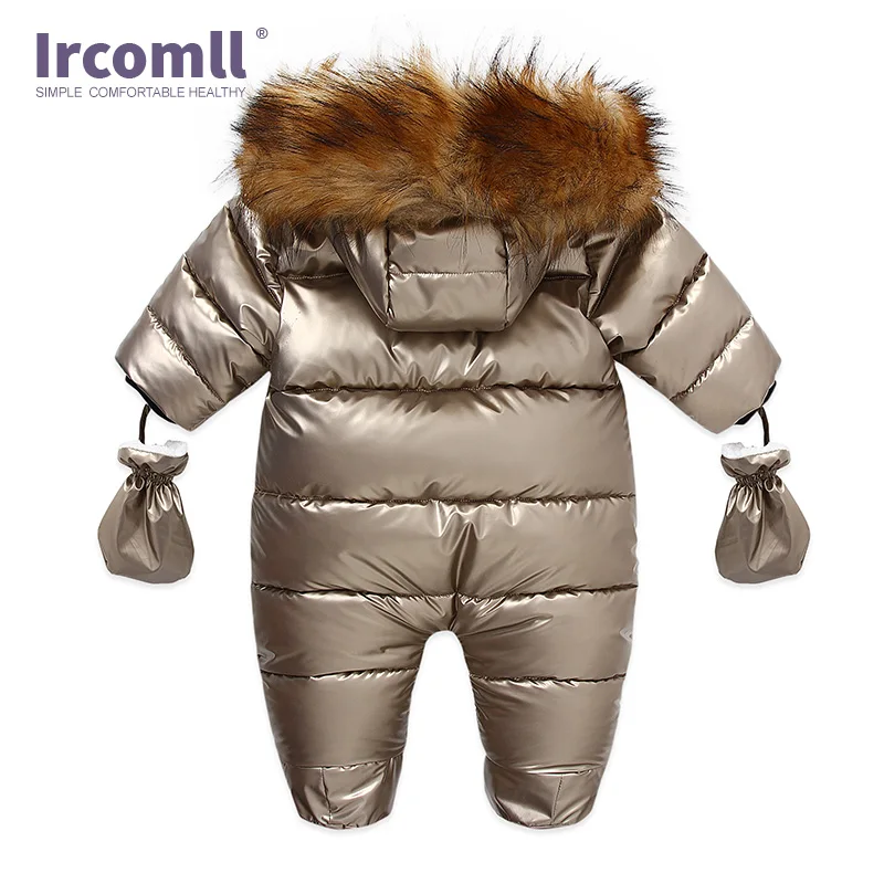 Ircomll Hight Quality Russia Winter Baby Boy Girl Clothes Newborn Romper Toddler Thicken Waterproof Snowsuit Hoodied Outerwear