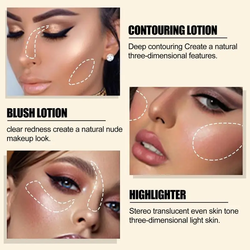 1 stücke Contouring Zauberstab Multifunktionale Make-Up Stift Glitter Wasserdicht Stick Mit Kissen Applikator Highlight Flüssigkeit Konturierer