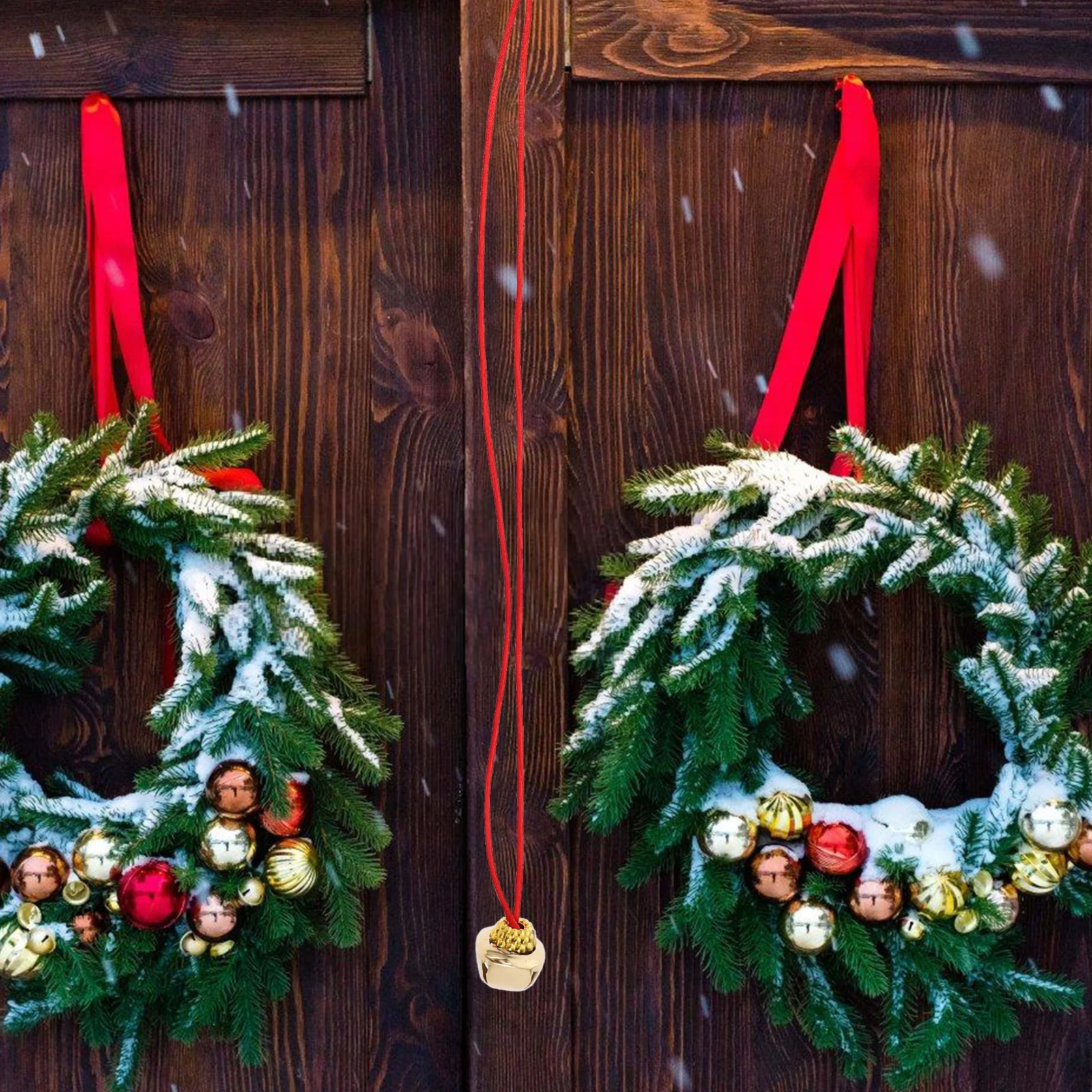 

10 PCS Bell Pendant Ornaments Charm Christmas Decor White Decorative for Tree Accessories