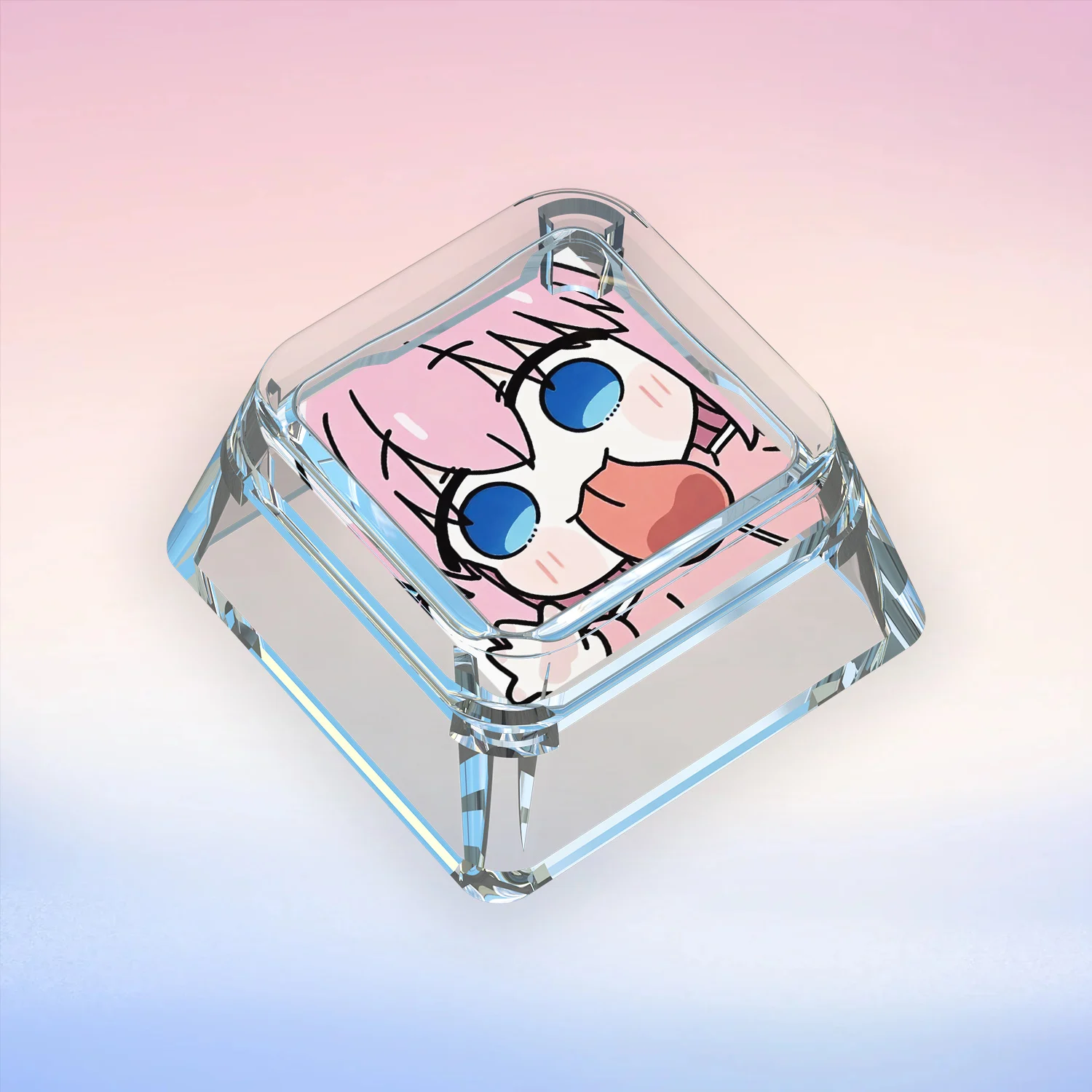 BOCCHI THE ROCK Serie niestandardowe przezroczyste Anime Gotoh Hitori/Ijichi Nijika/Yamada Ryo/Kita Ikuyo klawiatura mechaniczna nakładka na klucze — zdjęcie produktu 2