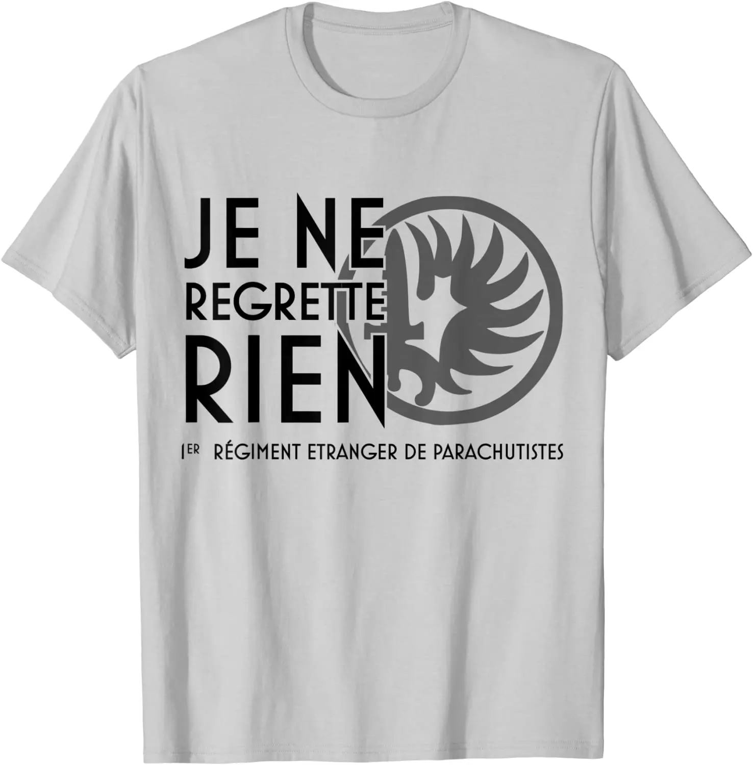 Je Ne Regrette Rien 1Rep French Legion Etrangere Man T-Shirt Short Casual 100% Cotton Shirts Men Clothing