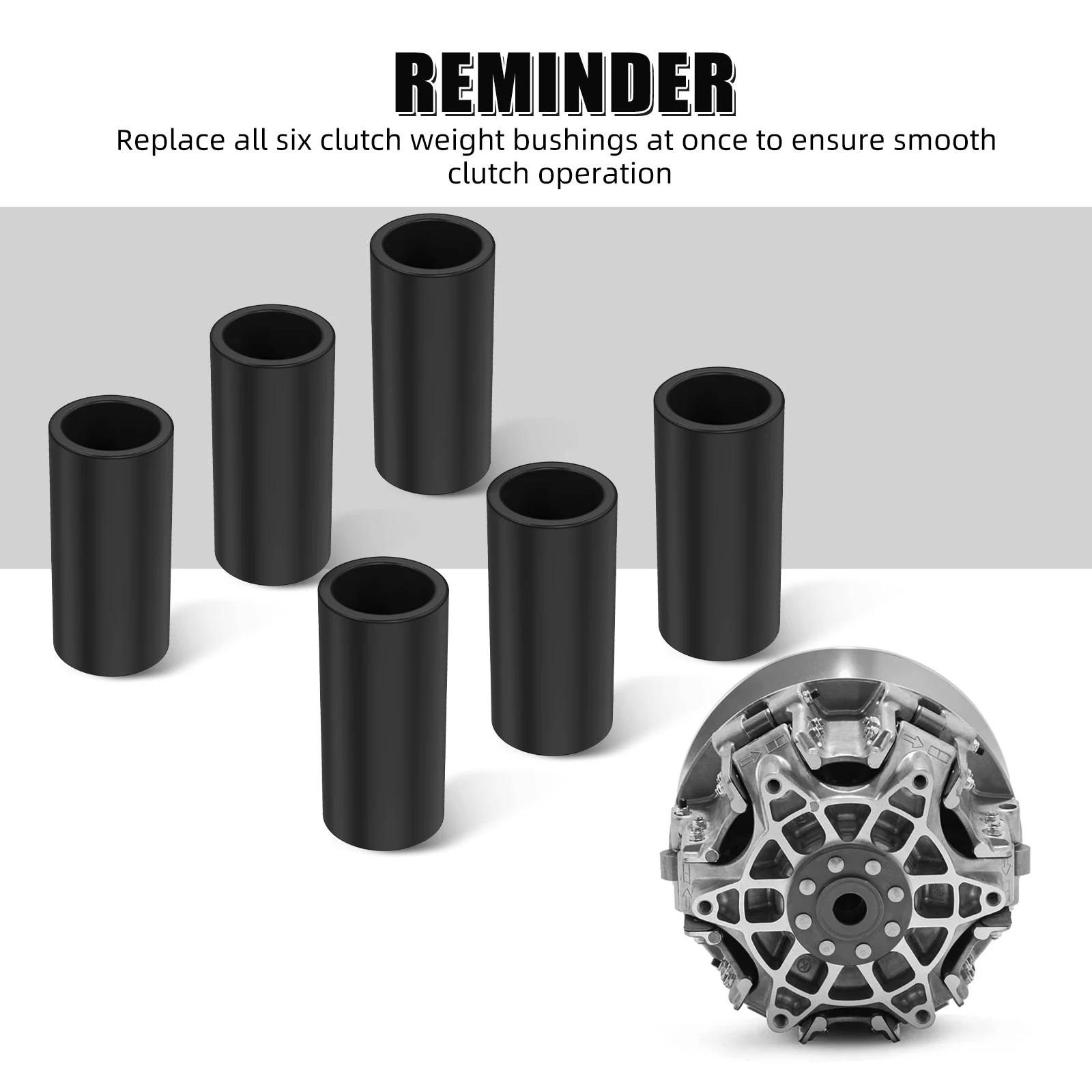 

6PCS UTV X3 Primary Clutch Weight Bushings For Can-Am Maverick X3 Trail 1000 Sport Commander Max 1000R