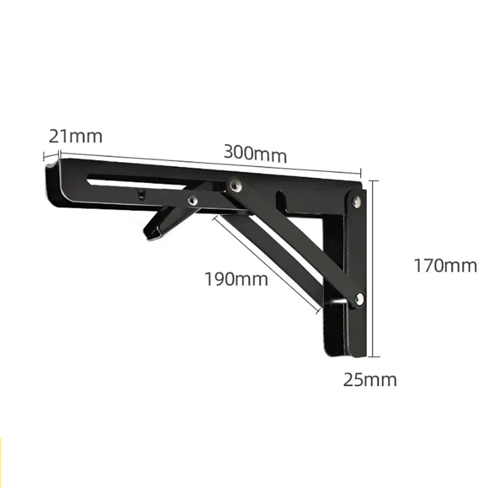Składane wsporniki półek Wytrzymały metalowy składany wspornik półki na ławkę Półka stołowa Zawias Ścienny wspornik DIY
