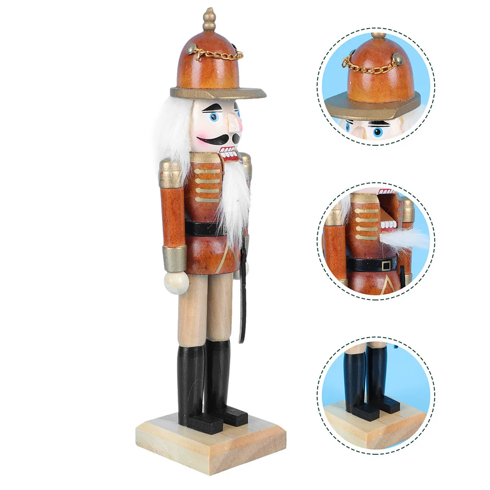 

Wooden Nutcracker Soldier Xmas Nutcracker Decor Christmas Traditional Craft Desktop Ornament Gift Xmas Table Ornament
