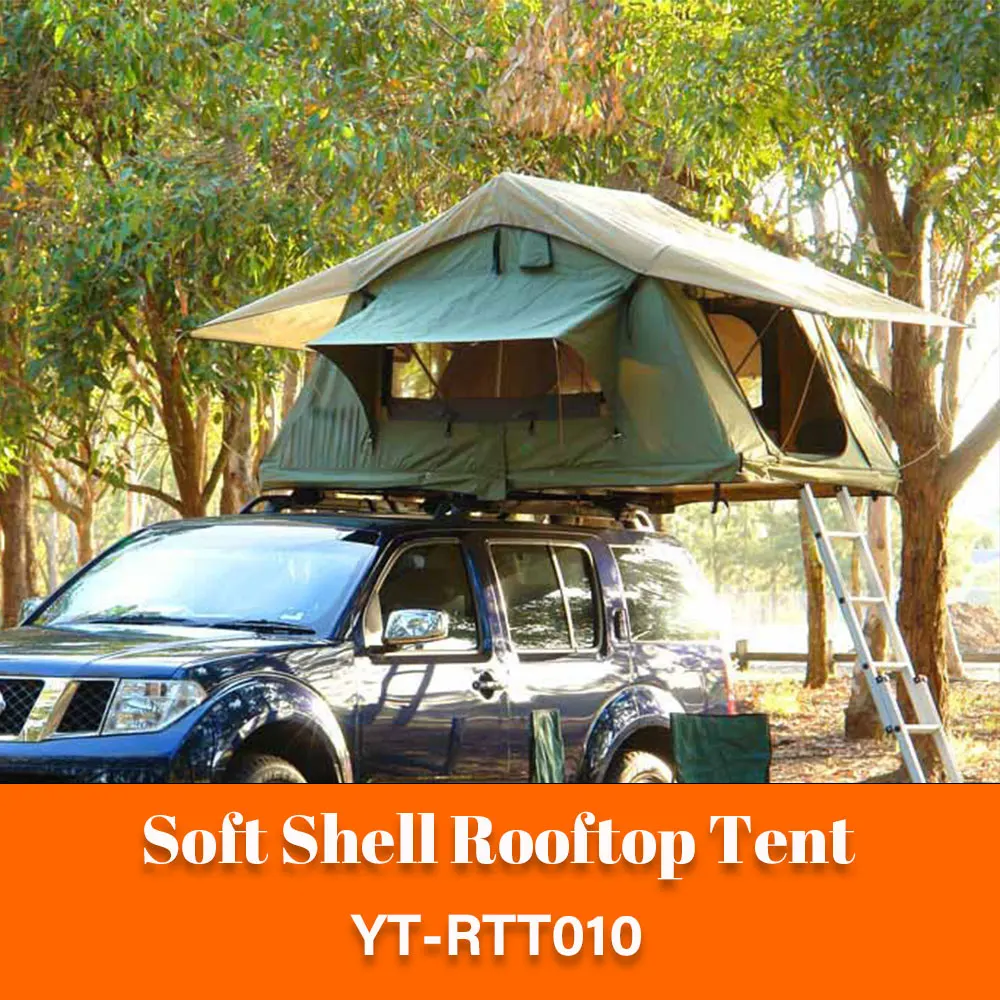 Ultra Thin Lightweight Hard Shell Rooftop Tent - Aluminum Custom 4 Person Car Roof Tent for Outdoor Camping