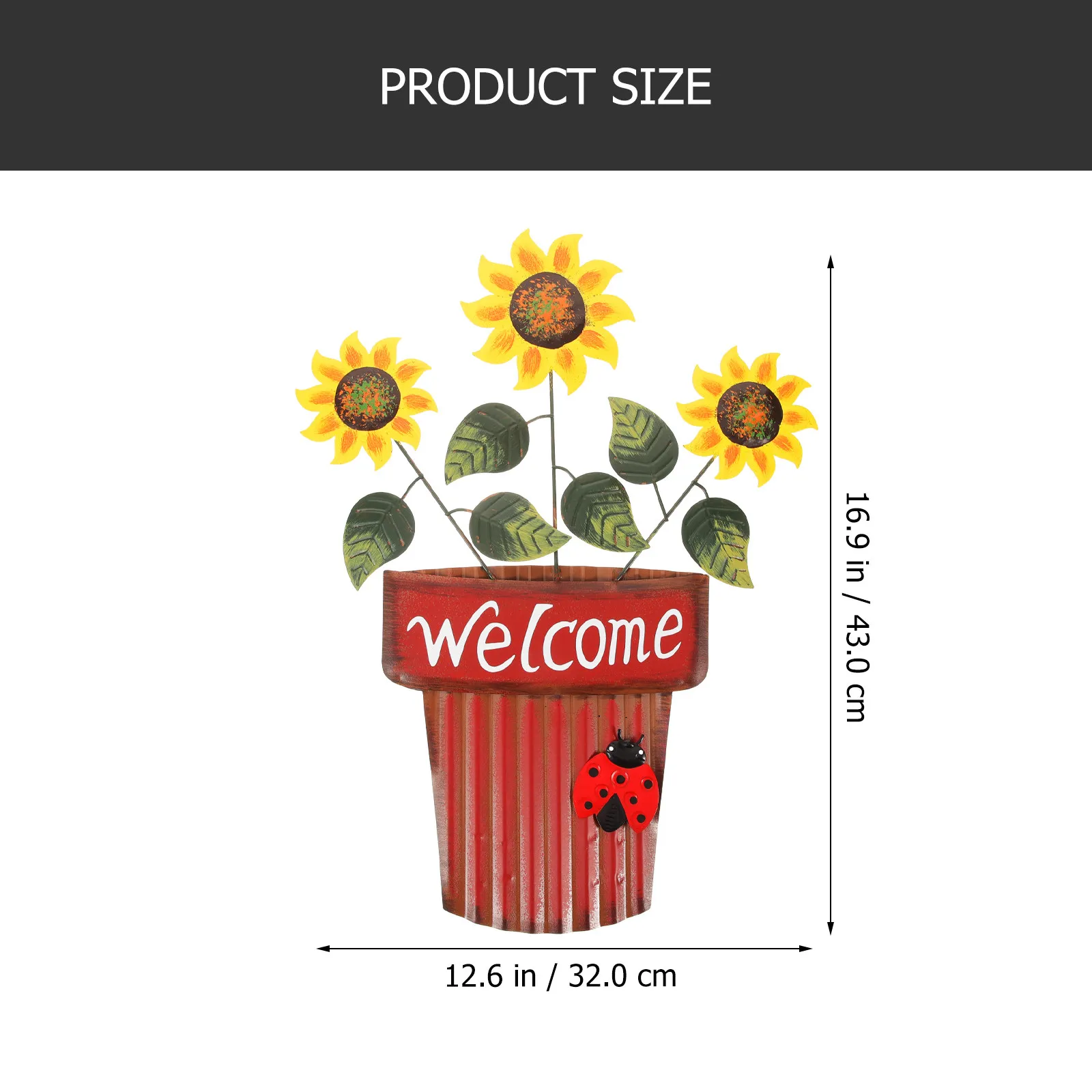 Metal Floral Wall Hanging Decor Strong Sturdy Structure Multi-Functional Practical Outdoor Garden Courtyard Decoration