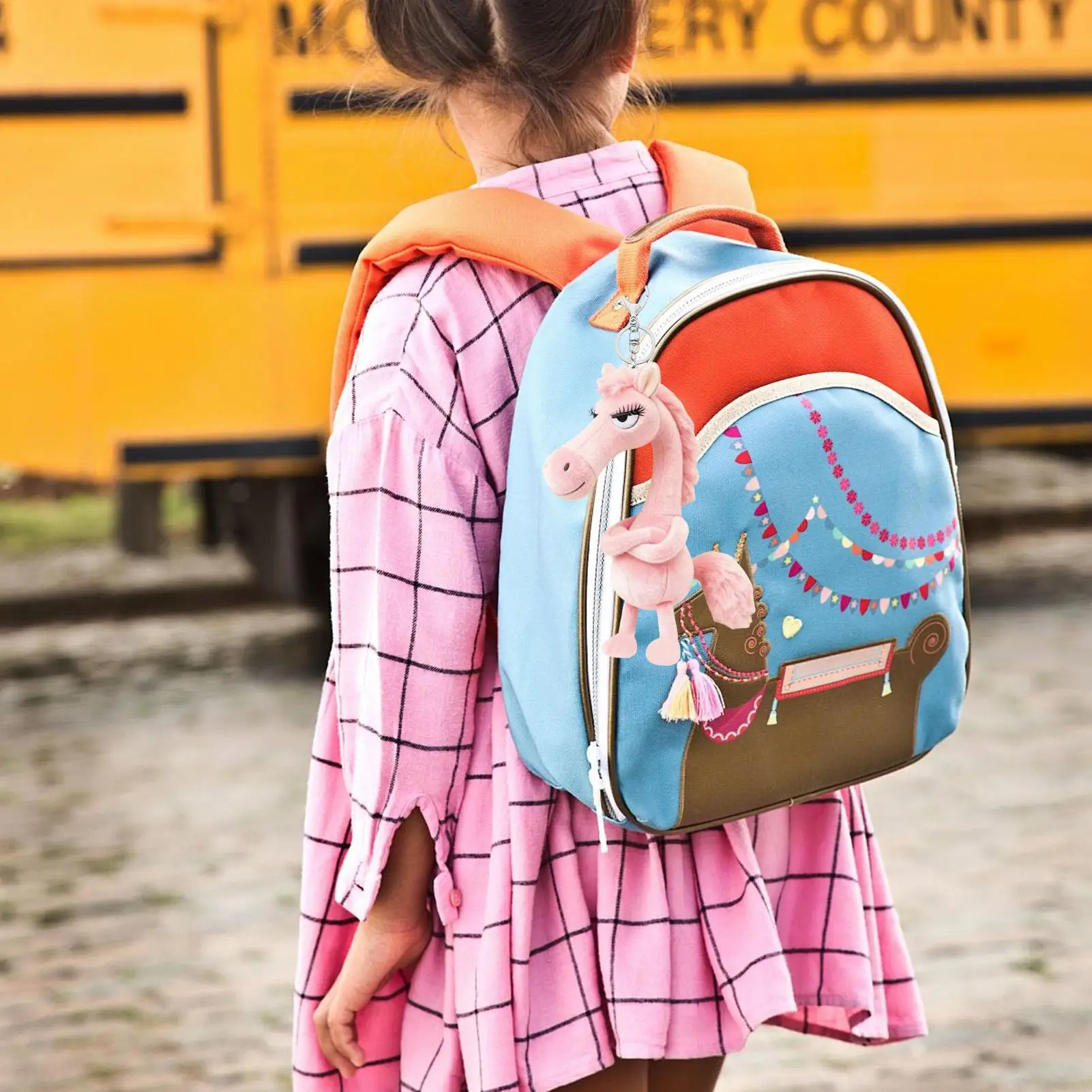 LLavero de caballo 2026 bolso de caballo de peluche encanto pequeño llavero relleno colgantes para mochila cartera equipaje espejo retrovisor teléfono