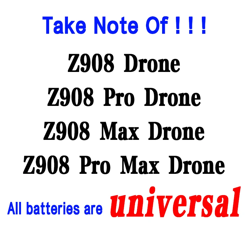 Z908 Pro Max Bateria para RC Quadcopter, Brushless Motor Dron, Peças Acessórias, Original, 3.7V, 2000mAh