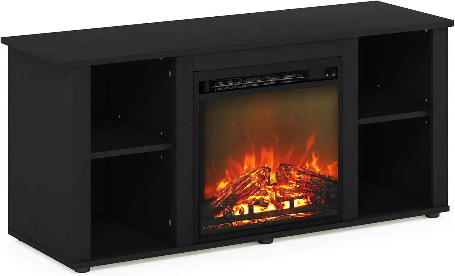 Jensen Entertainment Center Stand with Fireplace for TV up to 55 Inch, Americano, Corded Electric, Adjustable