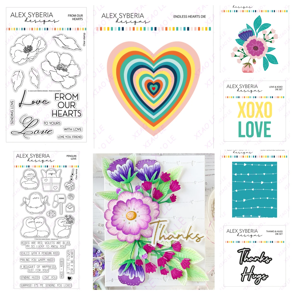 Love & XOXO Thanks Hugs Металлические трафареты для скрапбукинга, штамп для фотоальбома, декоративное тиснение, вырезной штамп, бумага «сделай сам»