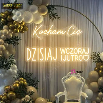ปากการูปหัวใจ LED ไฟนีออนขนาดใหญ่75ซม. แบบสั่งทำฉันรักคุณวันนี้เมื่อวานและพรุ่งนี้สำหรับตกแต่งบ้านห้องวันเกิดงานแต่งงาน